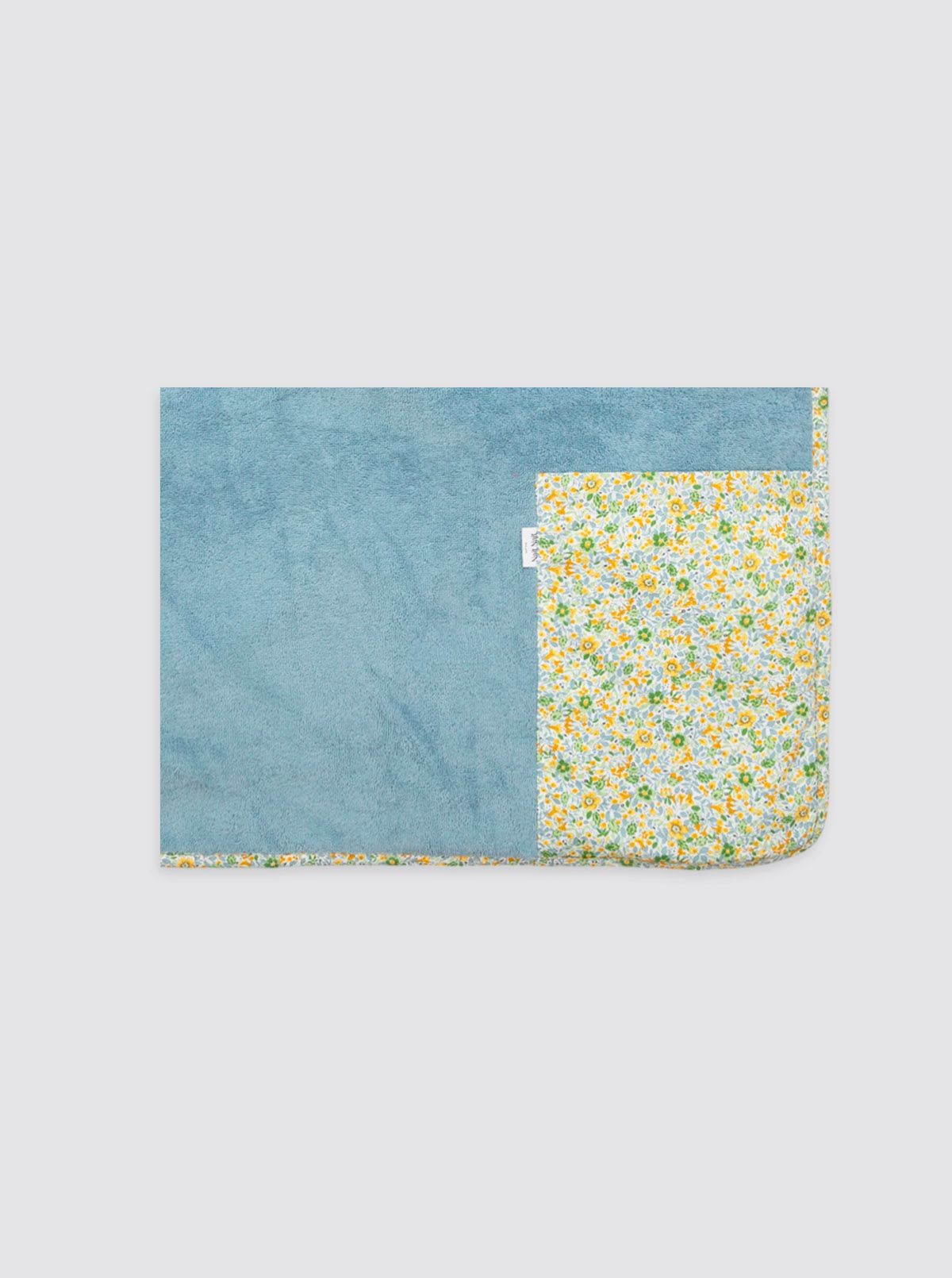 Large Beach Towel with Pocket, Floral Design, Nice Yellow