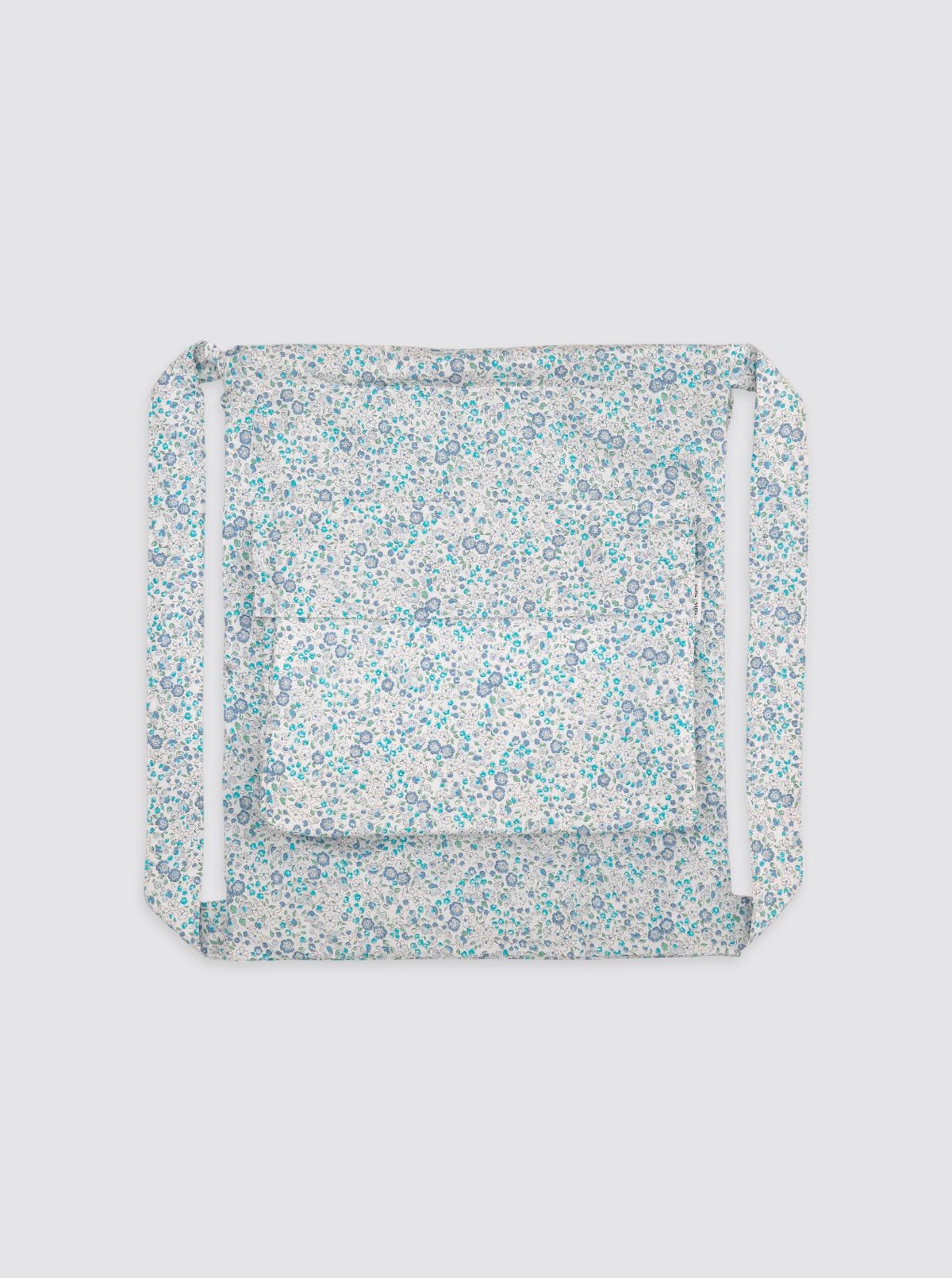 Catalina Light Blue Floral Fabric Backpack