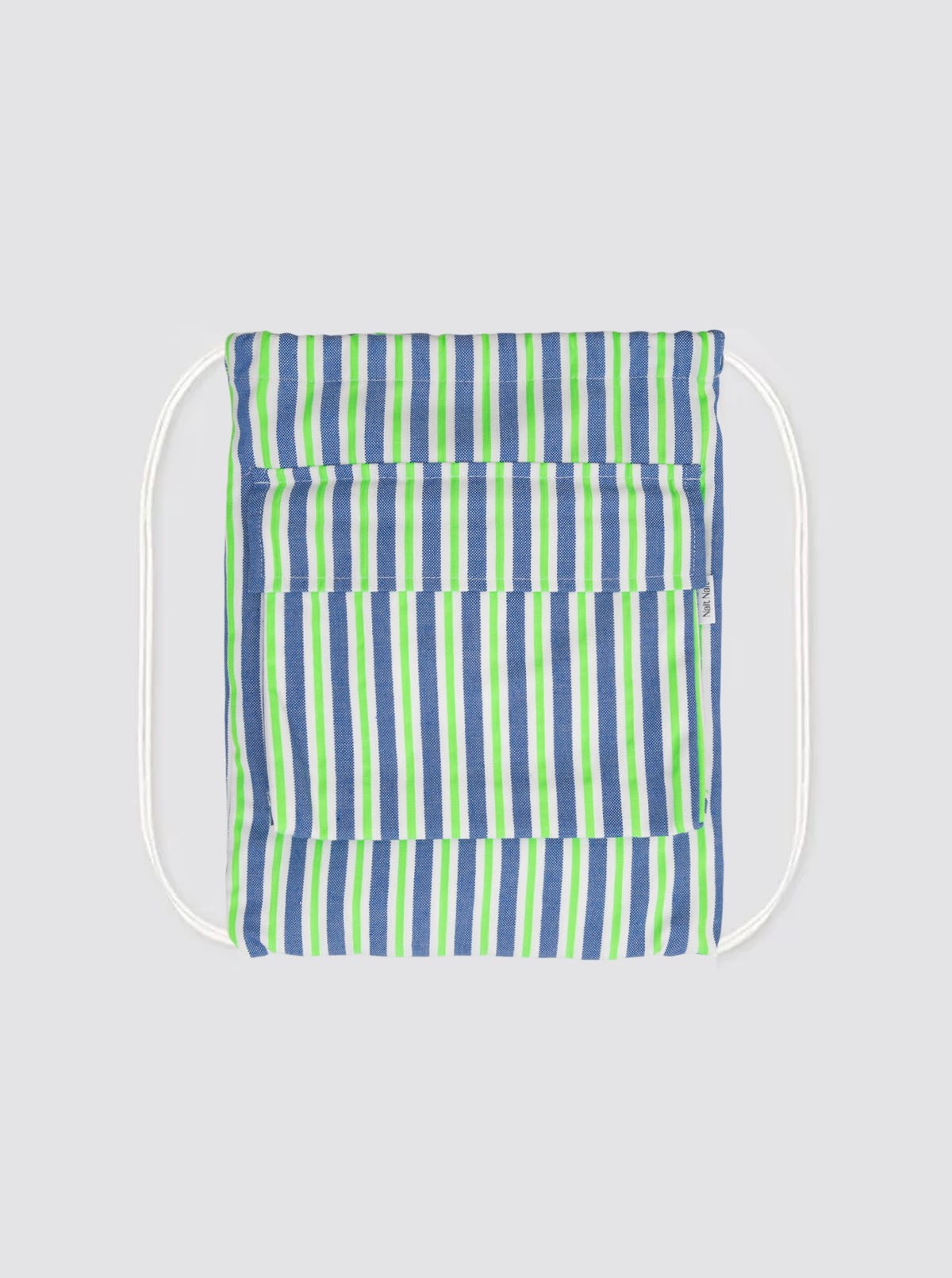 Playa Roll Bag Rayas Flúor Verde