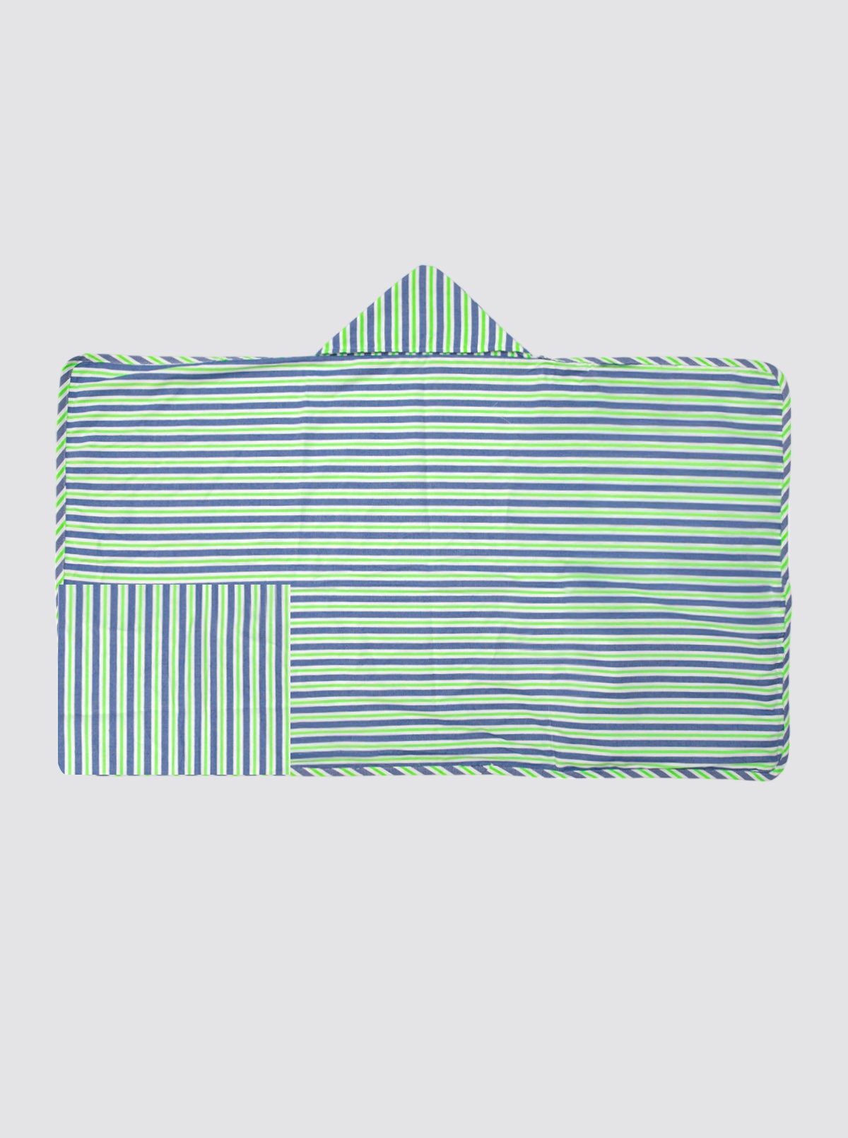 Playa Roll Bag Rayas Flúor Verde