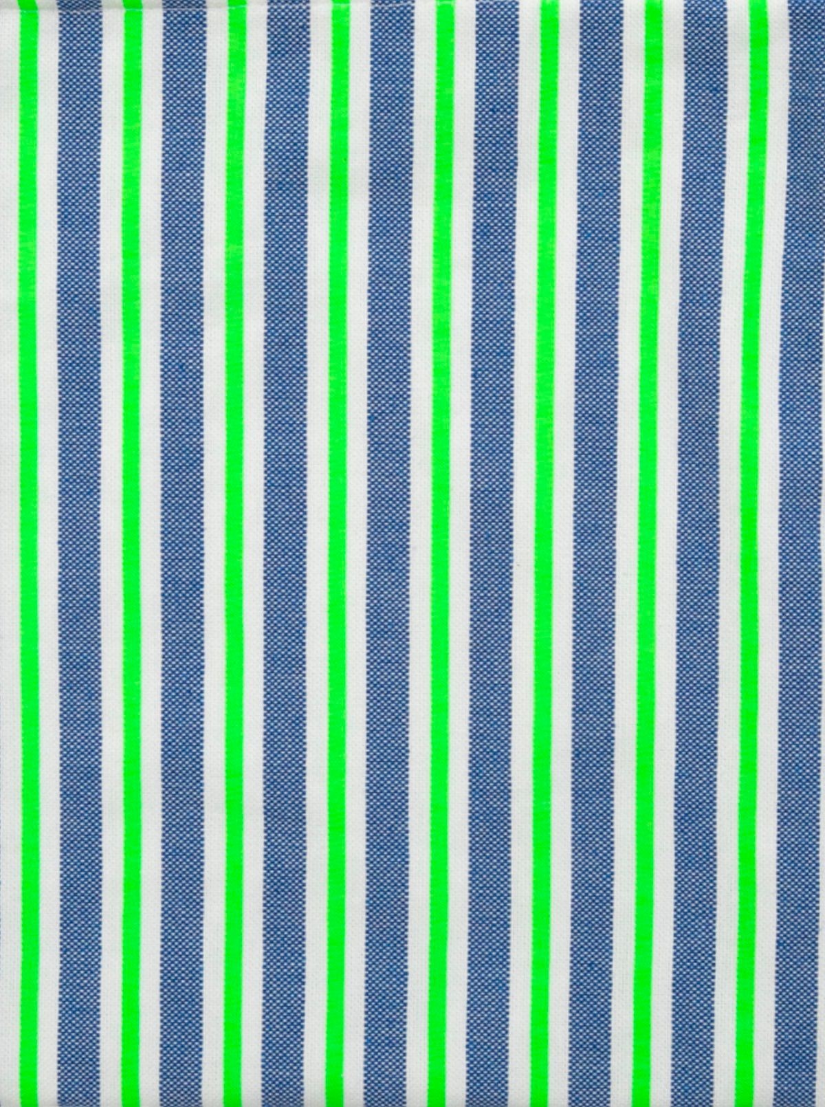 Beach Towel with Pocket, Fluorescent Green Stripes