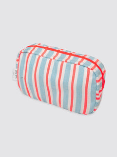 Neceser Pequeño Rayas Flúor Rosa