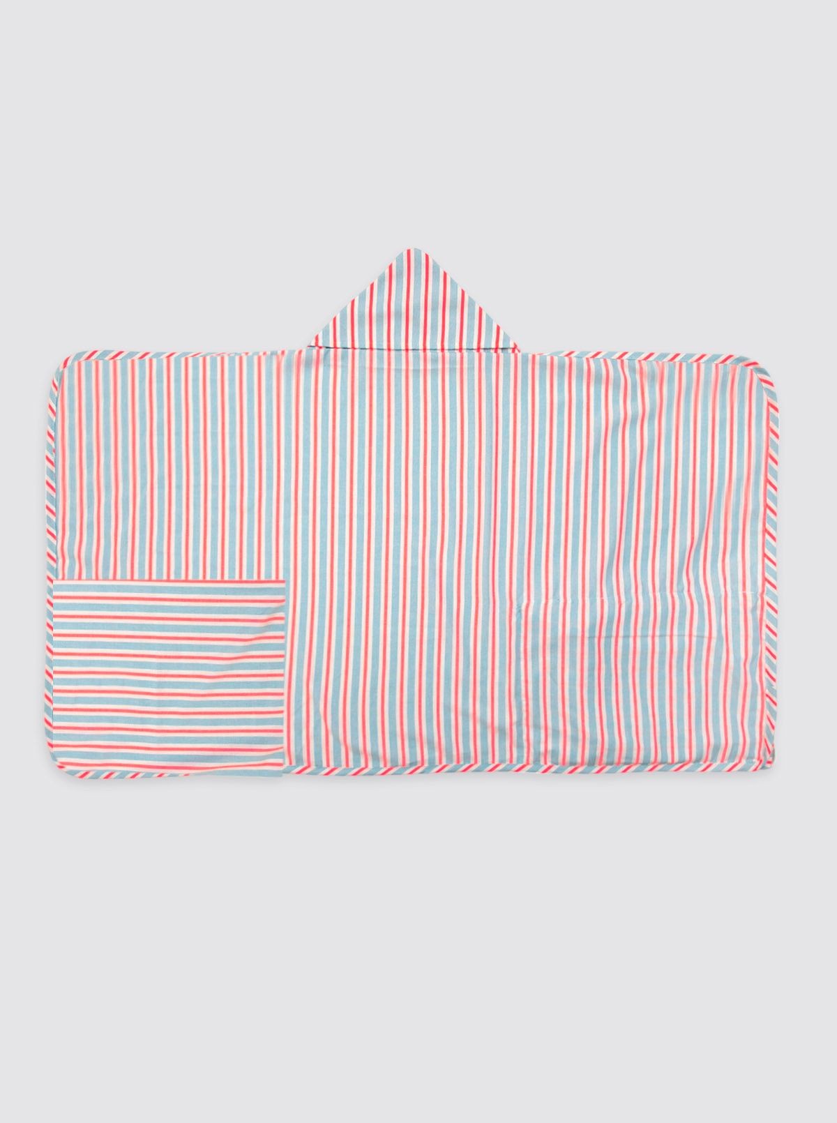 Playa Roll Bag Rayas Flúor Rosa