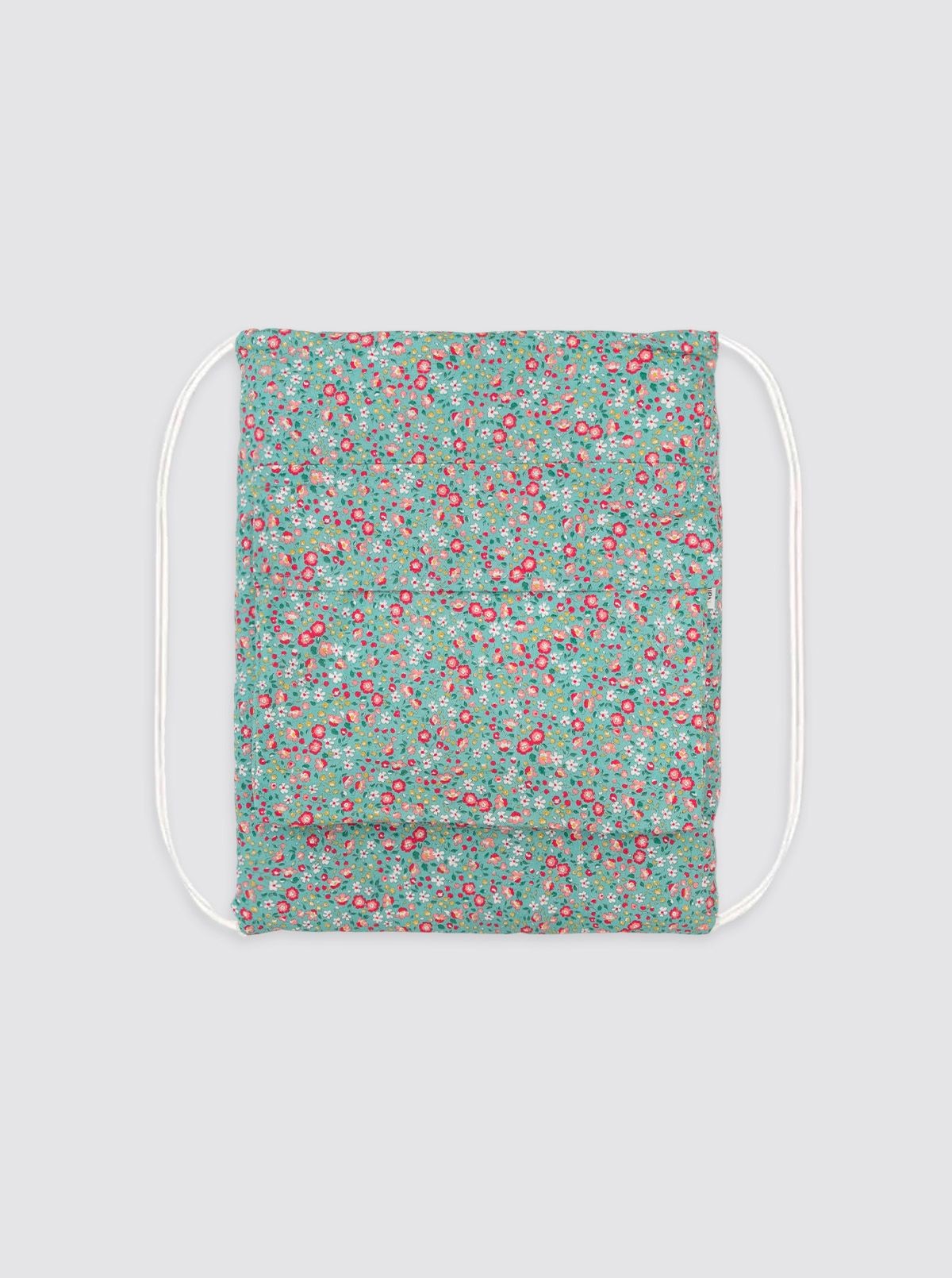Beach Roll Bag Flowers Palermo Green