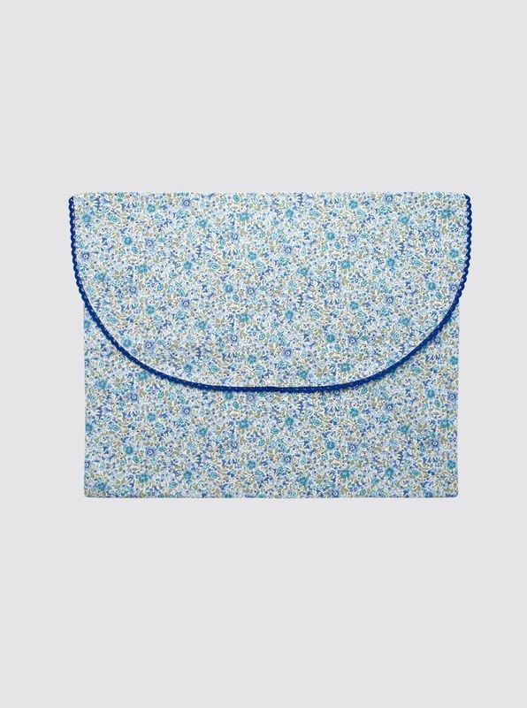 Large Garment Bag Floral Bibi Blue