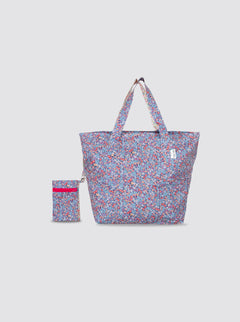 Bolsa de Playa Pequeña Flores Palermo Azul