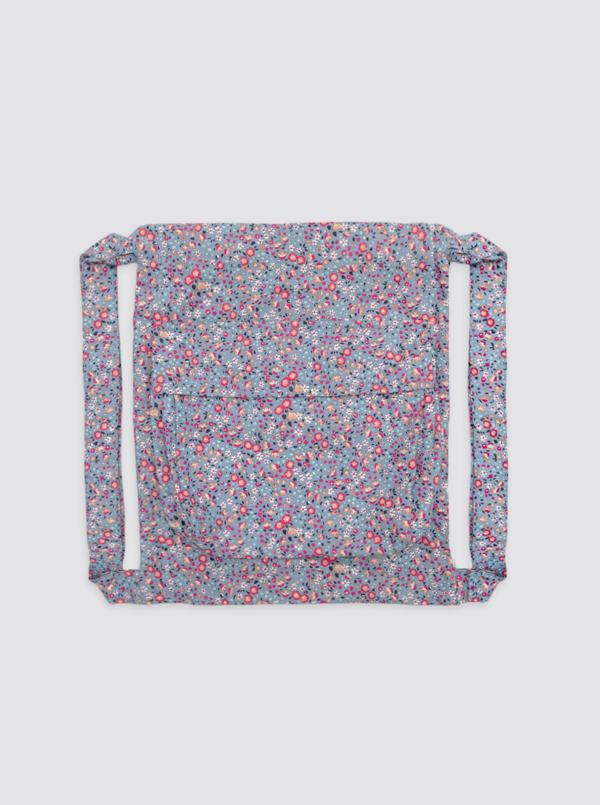 Mochila Tela Flores Palermo Azul