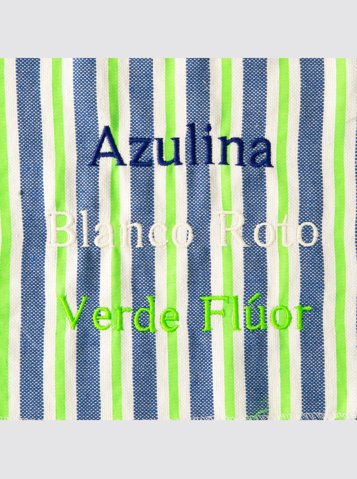 Beach Towel with Pocket, Fluorescent Green Stripes