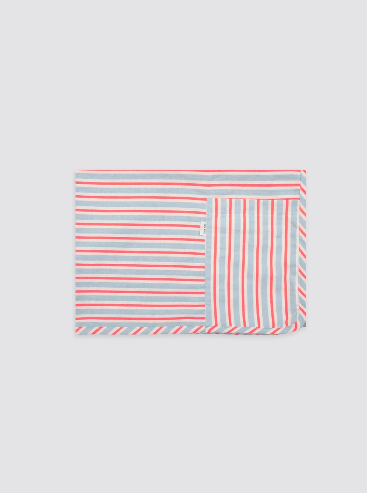 Toalla Playa Bolsillo Rayas Flúor Rosa