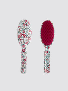 Oval Brush Flowers Nina Burgundy