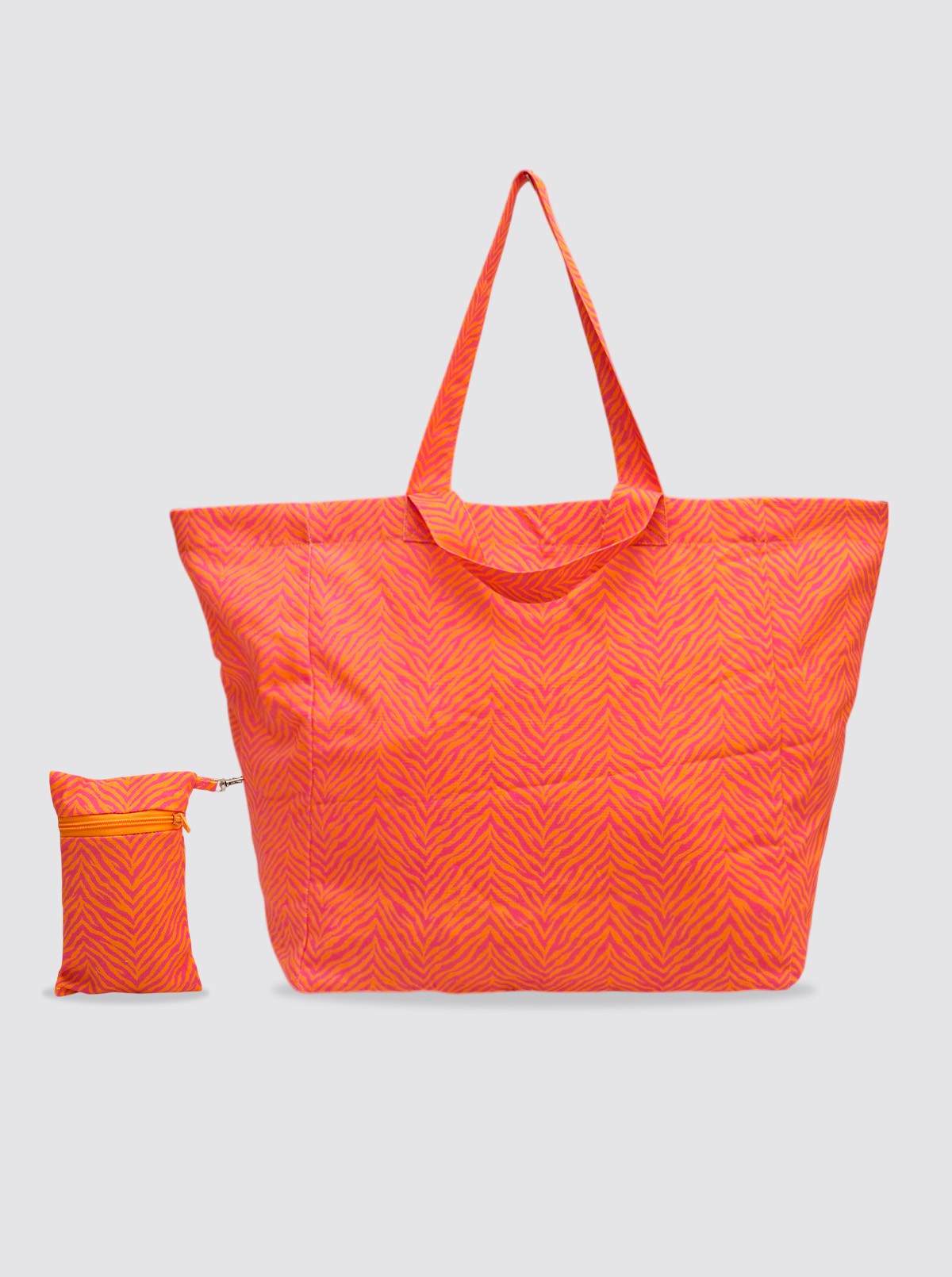 Extra Large Pink Animal Print Beach Bag