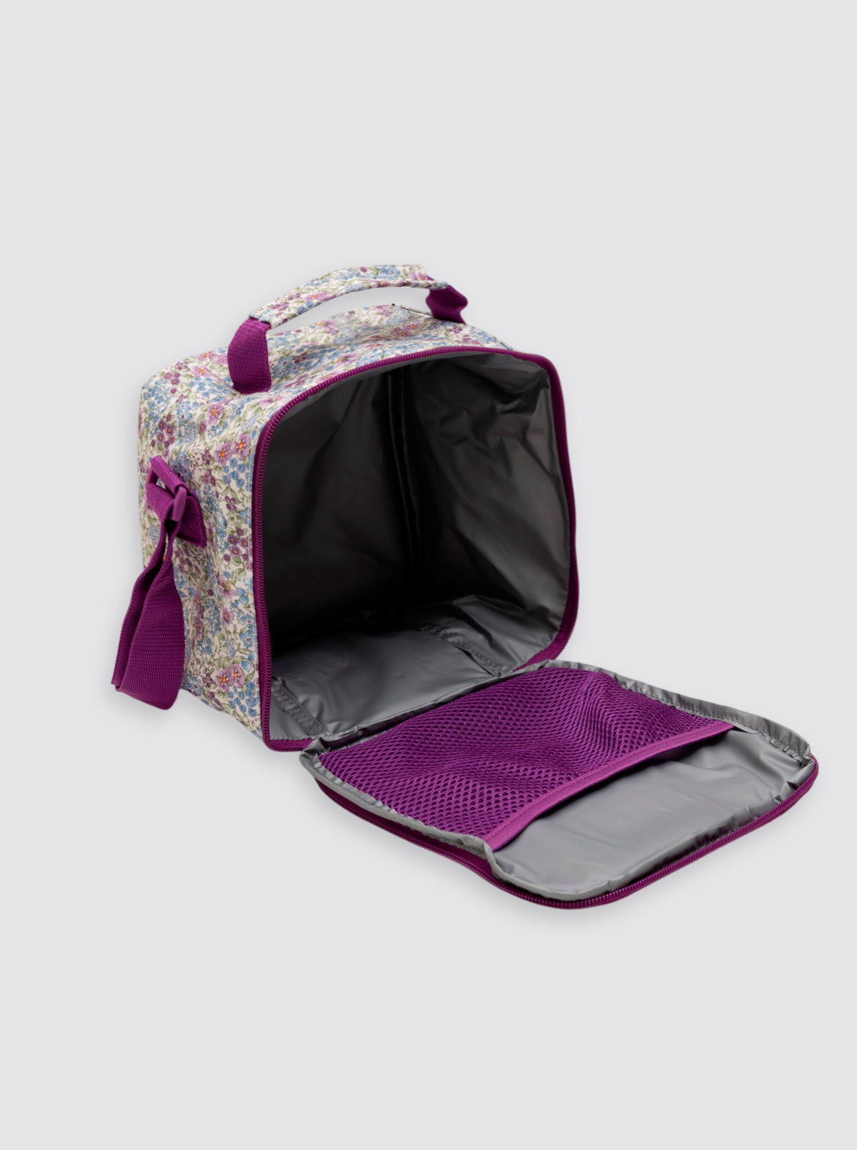 Lilac Floral Square Thermal Bag