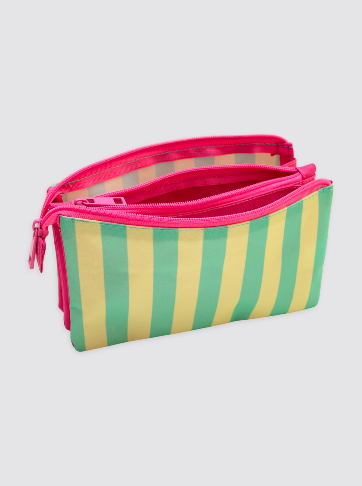 Yellow Striped Pencil Case