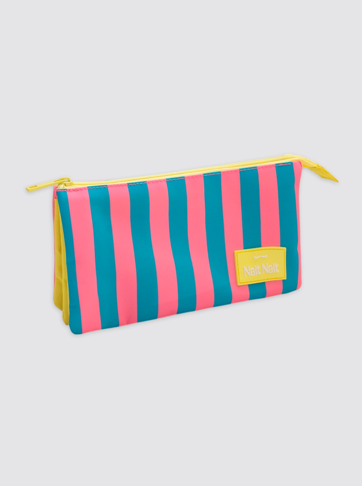 Estuche Portalápices Rayas Rosas