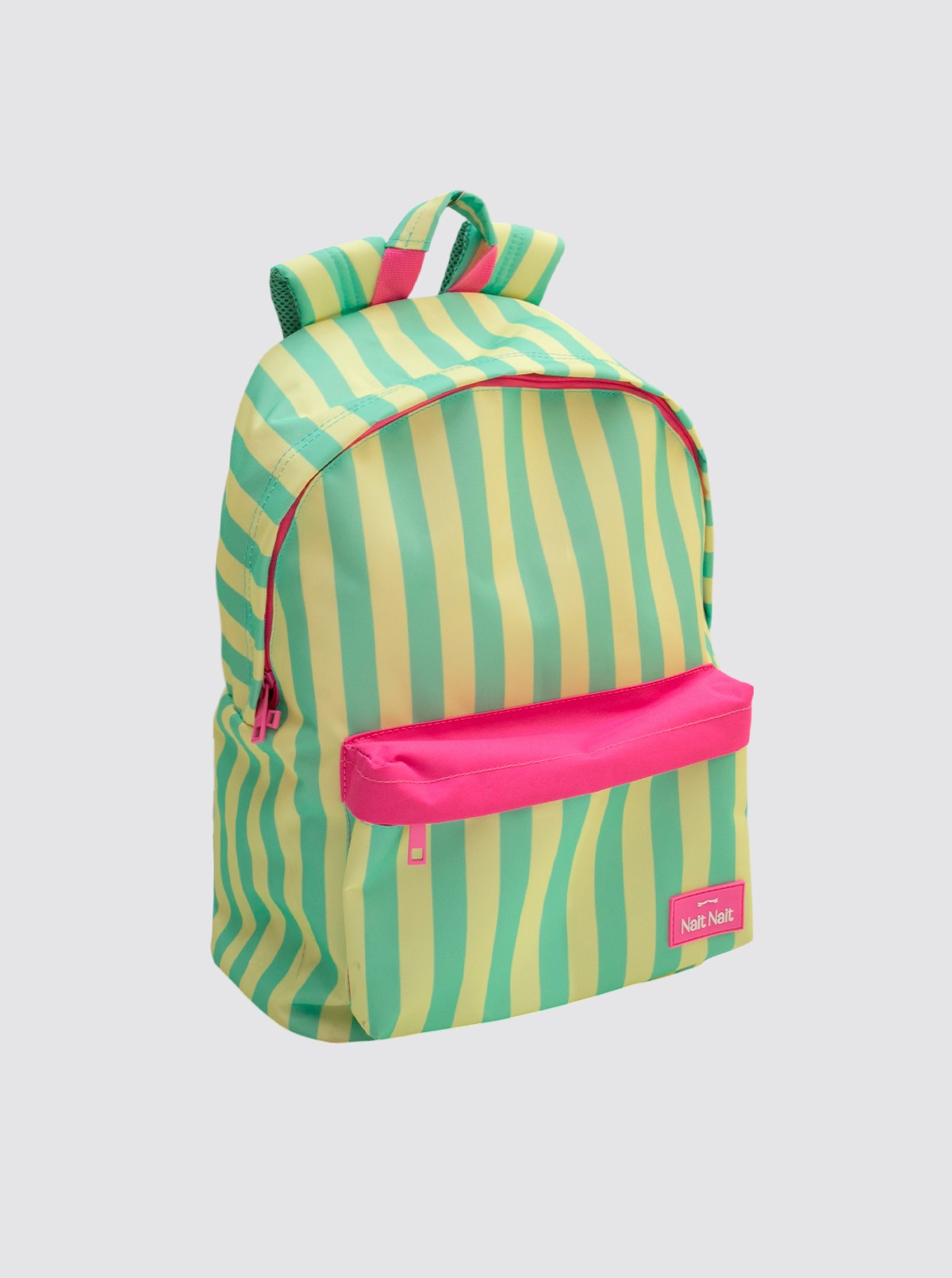 Grand sac à dos pour ordinateur portable à rayures jaunes