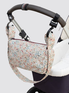 Petit sac à roulettes imperméable blanc bordeaux