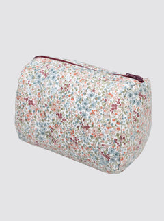 Waterproof Toiletry Bag, White and Burgundy