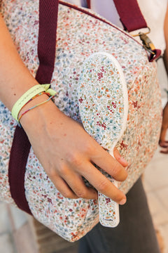 Cepillo Oval Blanca Burdeos