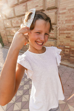 Peine Ducha Blanca Burdeos