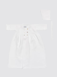 Manteau en coton + Chapeau blanc