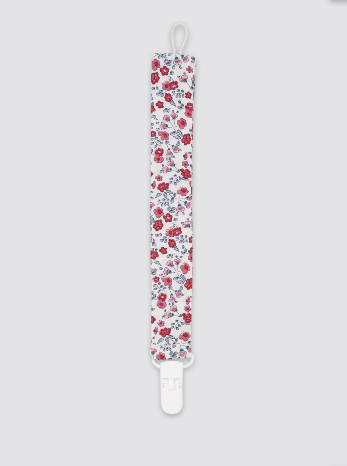 Pacifier Clip, Flower Collection, Burgundy Velvet