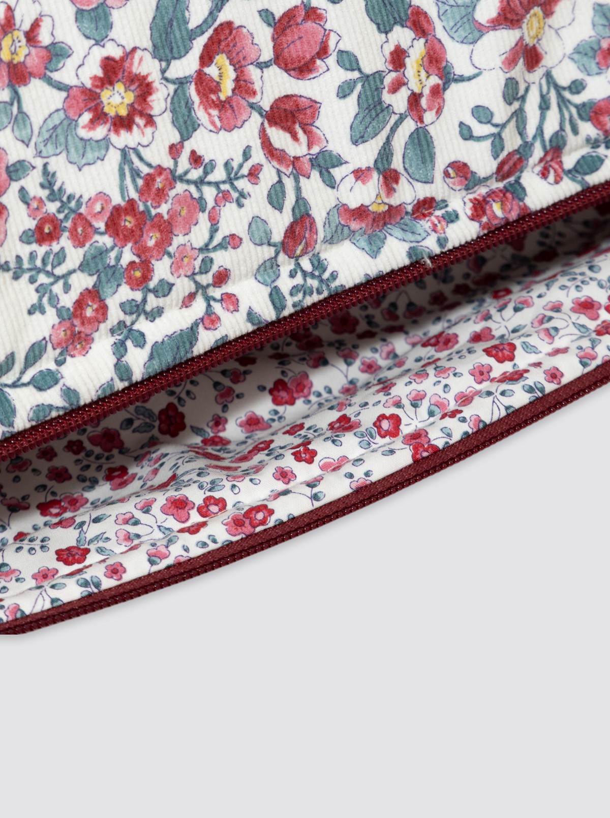 Sac de voyage en velours côtelé Flor, bordeaux