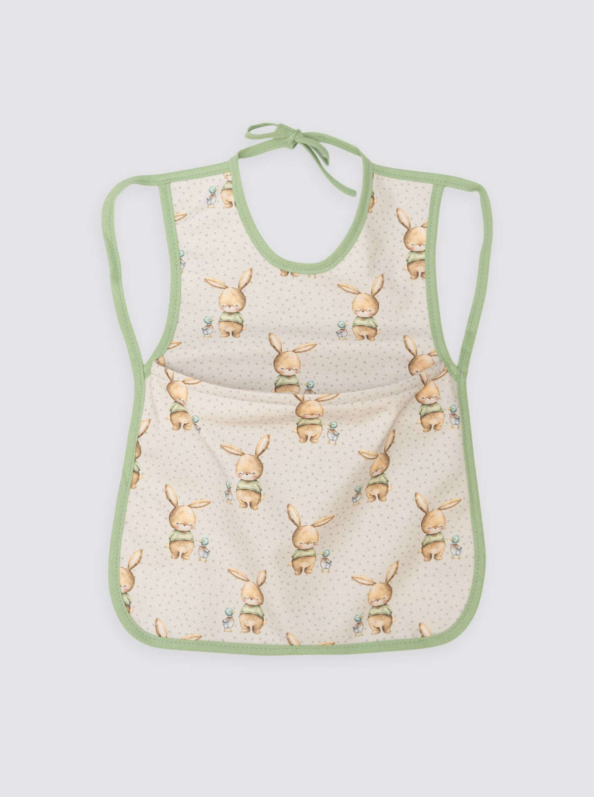 Bib with Pocket Rabbit and Duck