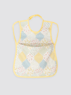 Bib with Pocket Floral Patchwork