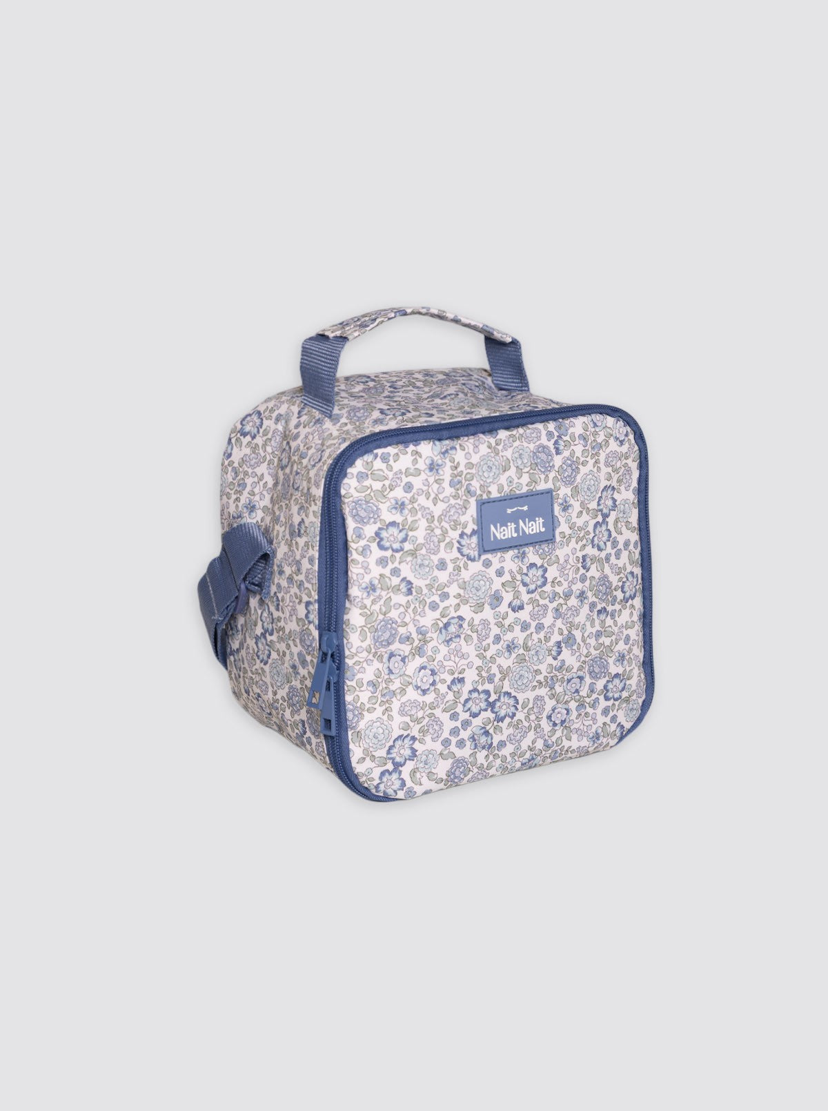 Bolsa Térmica Cuadrada Flores Nina Azul