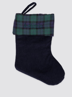 Calcetín Pequeño Navidad Pana Azul y Balmoral Marino