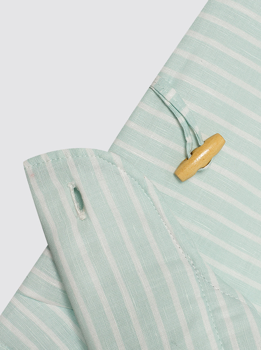 Funda para hamaca Con Saco Rayas Horizontales Verde Agua