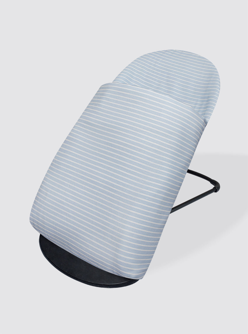 Funda para hamaca Con Saco Rayas Horizontales Celeste