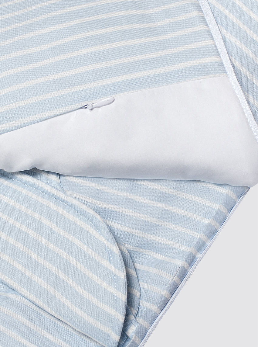 Funda para hamaca Con Saco Rayas Horizontales Celeste