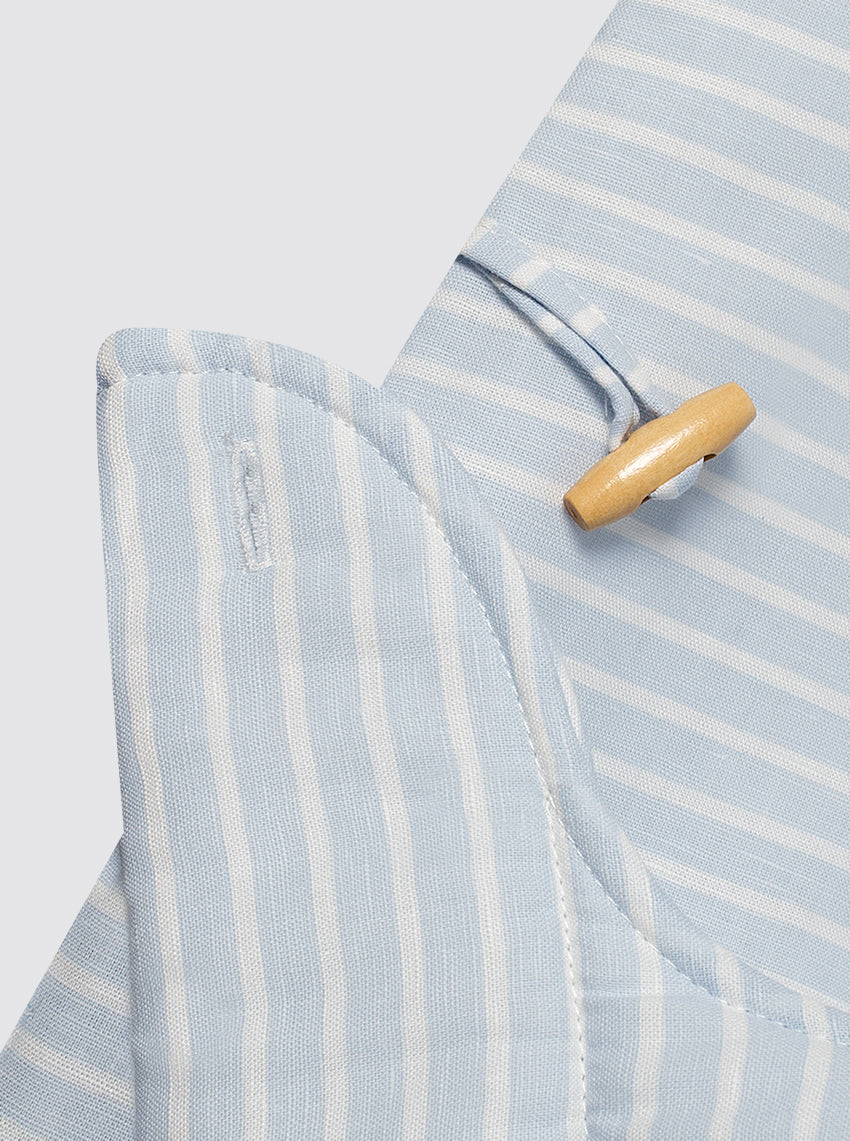 Funda para hamaca Con Saco Rayas Horizontales Celeste