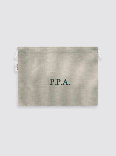 Talega Grande Lino Rústico Rayas Verde