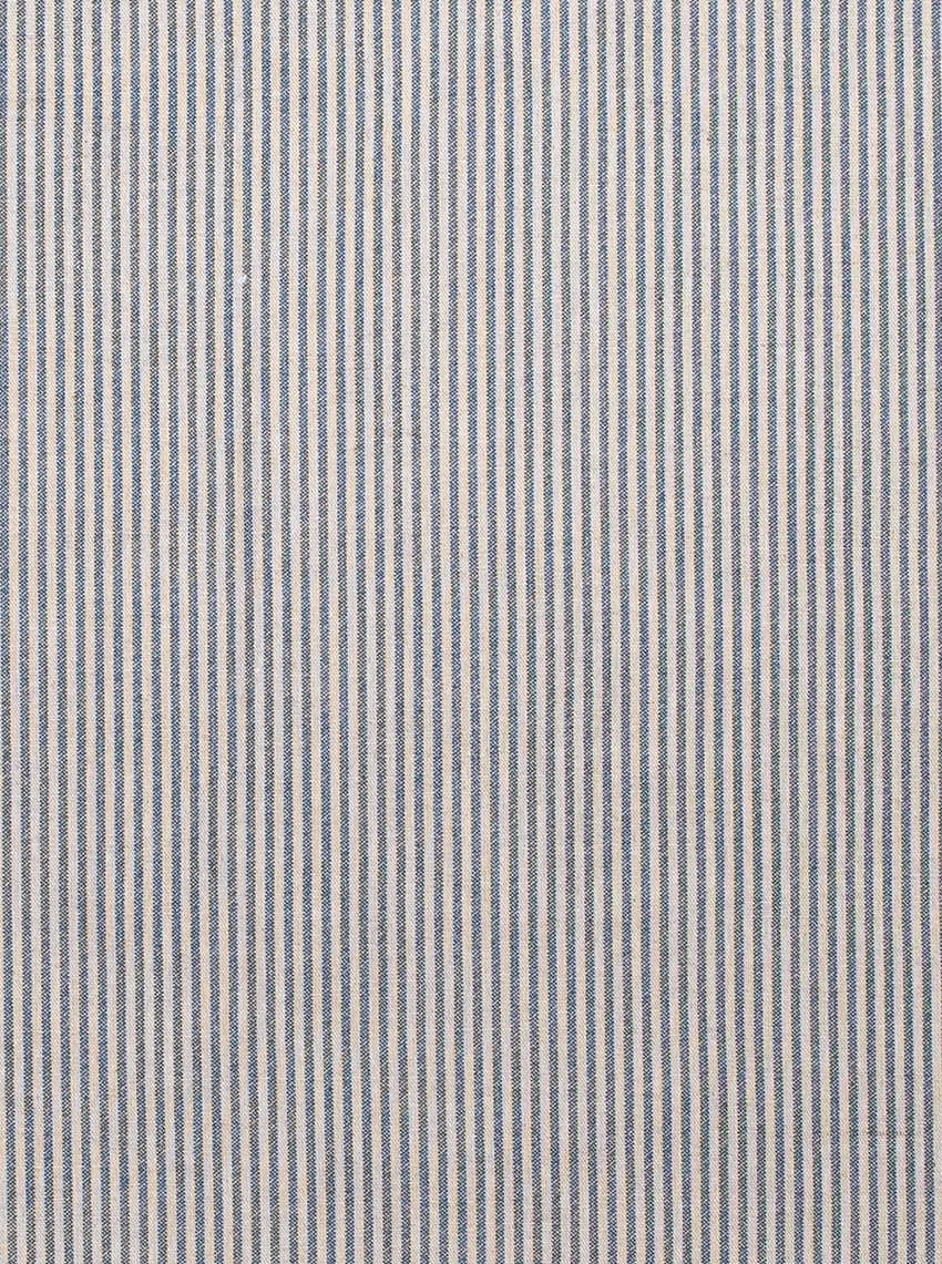 Trousse à brosses à dents rustique en lin à rayures bleu marine