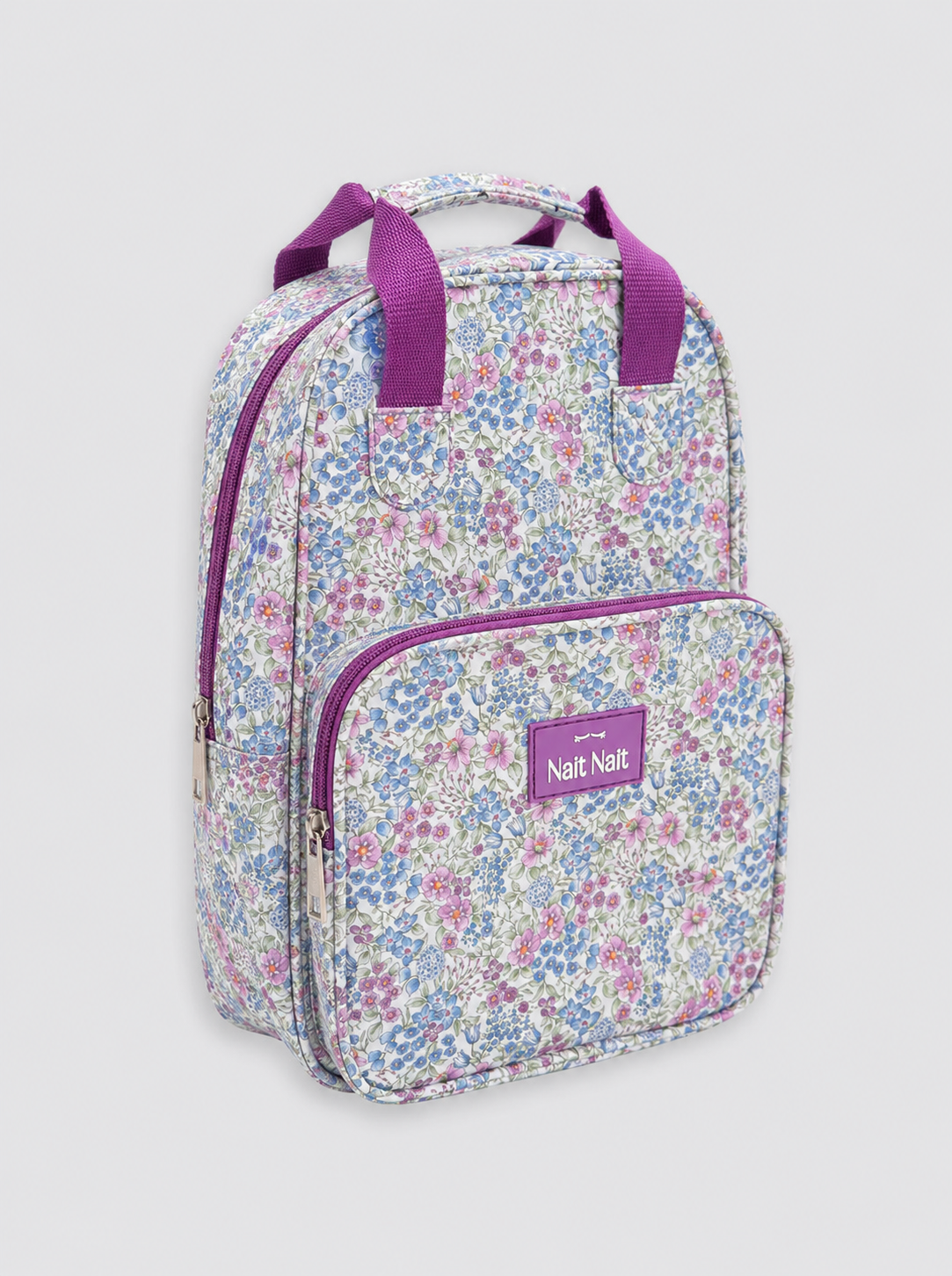 Mochila Infantil Flores Lila