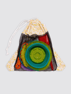 Mochila Rejilla Flores Catalina Amarillo
