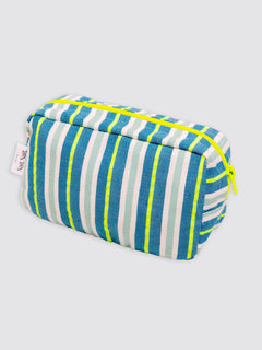 Neceser Pequeño Rayas Flúor Amarillo