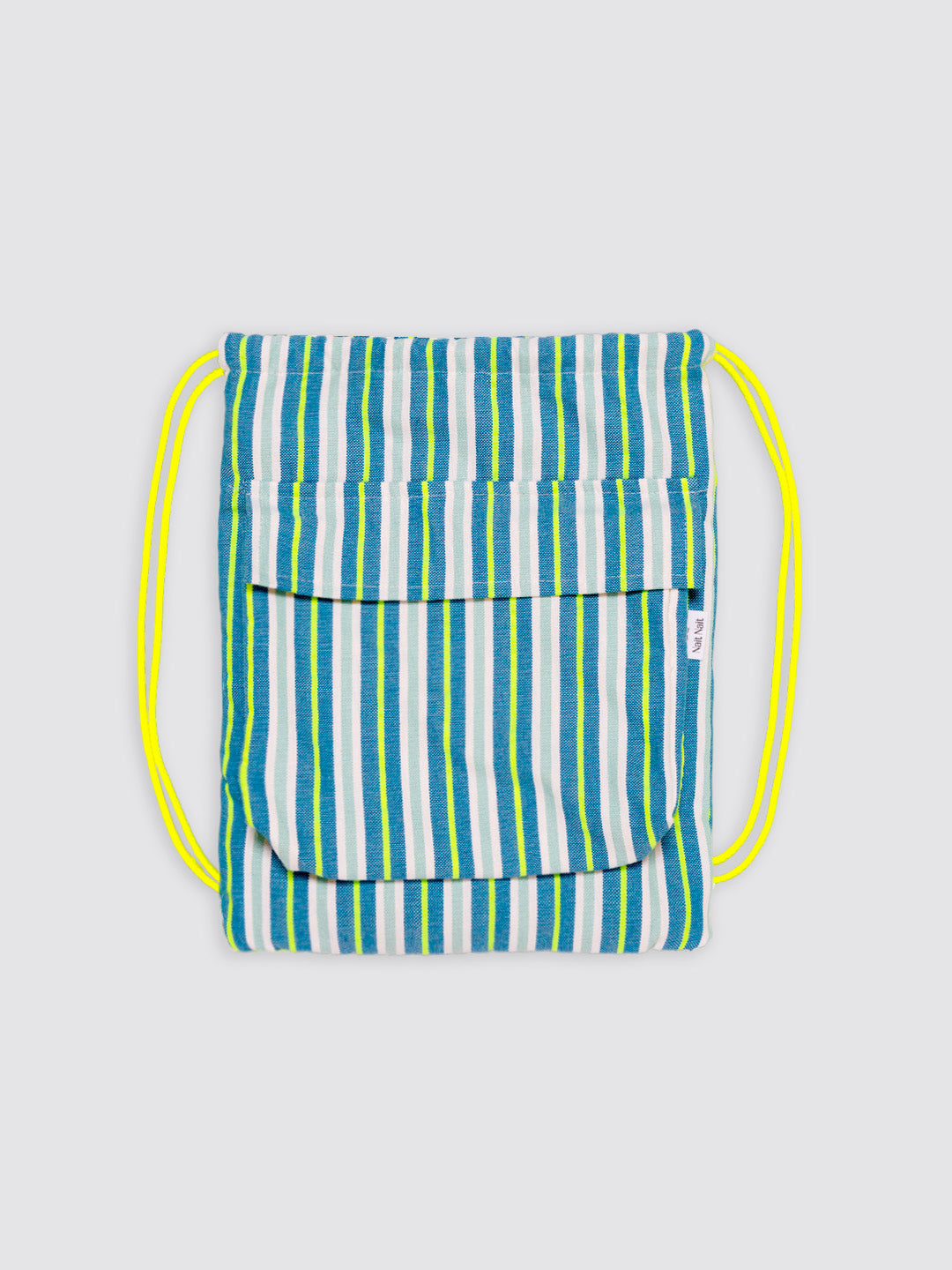 Playa Roll Bag Rayas Flúor Amarillo