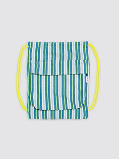 Sac de Plage Roulé Rayures Fluo Jaune