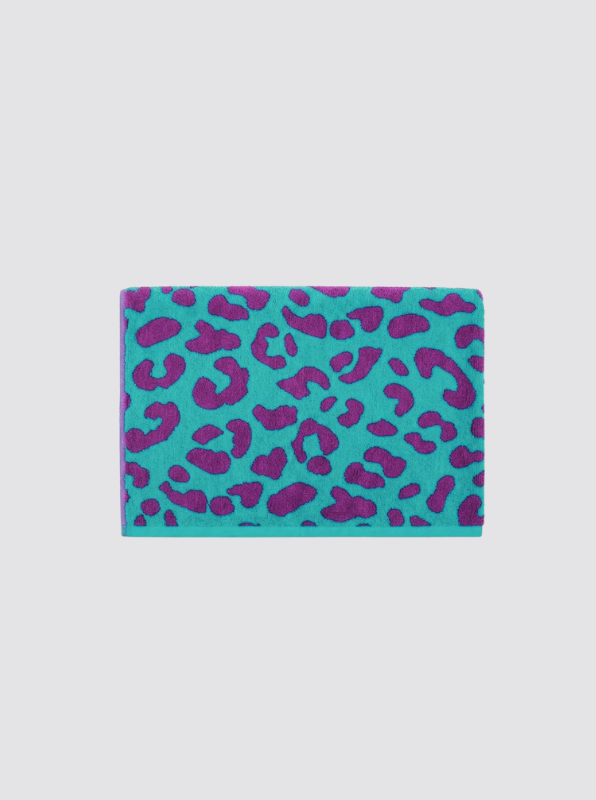 Toalla Playa Animal Print Leopardo Morado