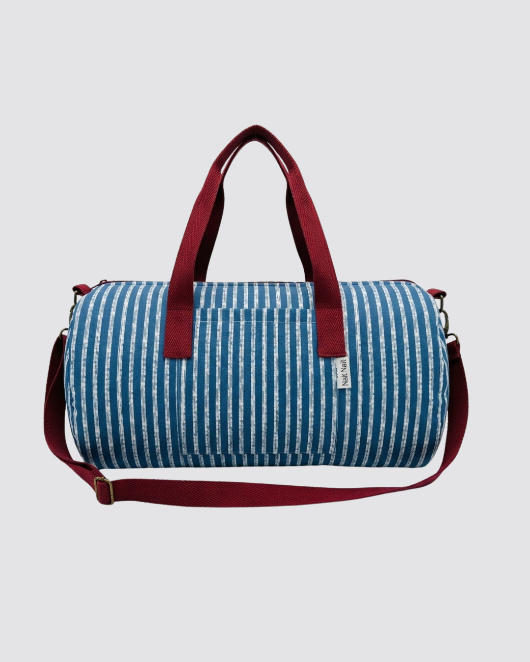 Bolsa de Deporte Rayas Playa Azul y Burdeos