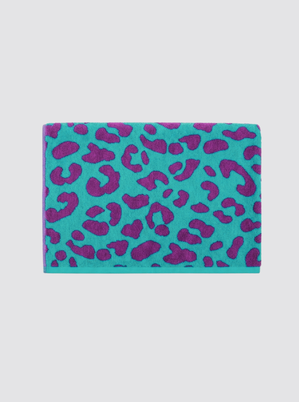 Toalla Playa Grande Animal Print Leopardo Morado