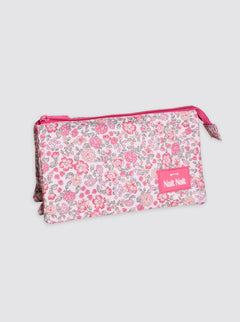 Estuche Portalápices Flores Nina Rosa