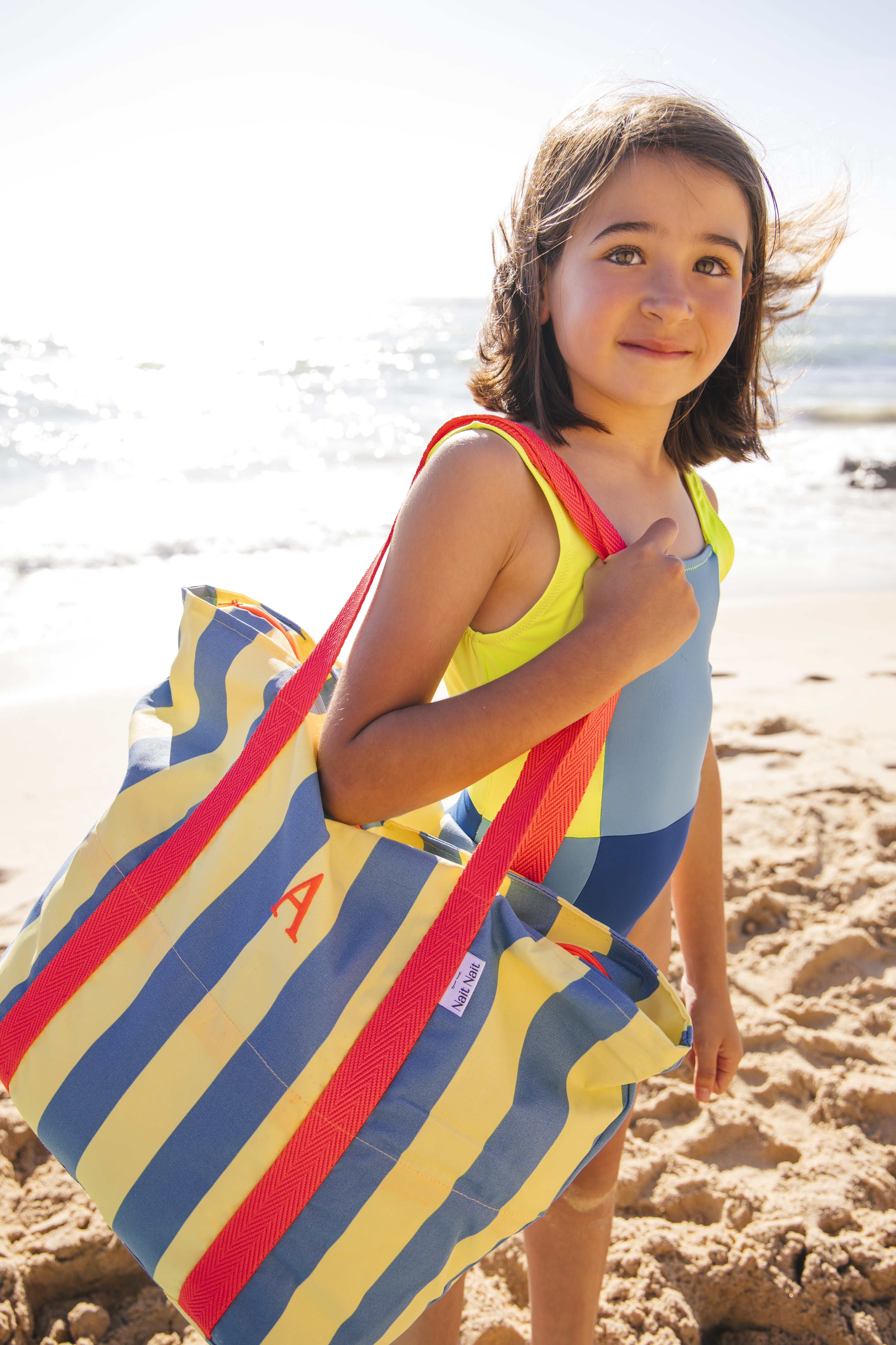 Bolsa de Playa Grande Rayas Tarifa Amarillo