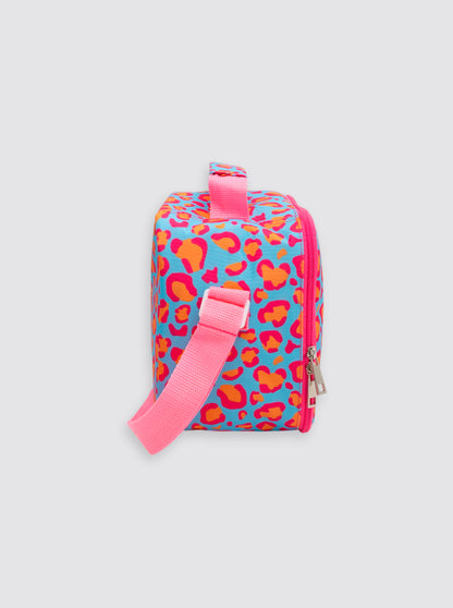 Bolsa Térmica Cuadrada Leopardo Rosa Flúor