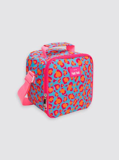 Bolsa Térmica Cuadrada Leopardo Rosa Flúor