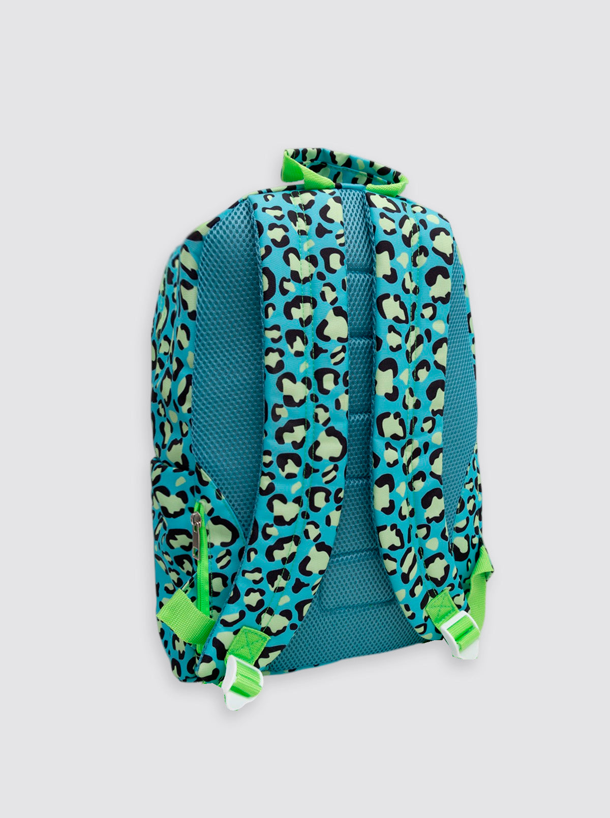 Mochila Grande Ordenador Leopardo Flúor Verde