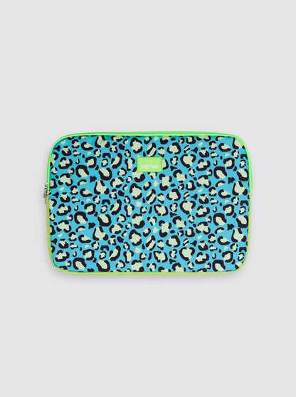 Funda para portátil 15,5" Leopardo Verde Flúor